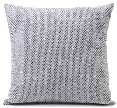 Gözze - Kissen Sven, Dekokissen in genoppter Optik, Weiches Sofakissen mit Füllung, 100% Polyester, 60 x 60 cm - Silber