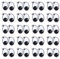 Lipfer 20pcs Bestickte Pflaster Eisen/nähen Auf Lustige Schwarze Weiße Augen Applikation Für Bekleidungshut -Tasche