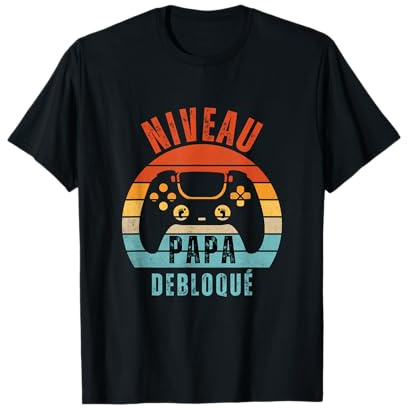 Niveau Papa débloqué, Futur Papa Retro Gaming T-Shirt
