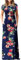 GRECERELLE Womens Maxi Dress Summer Casual Ladies Short Sleeve Crew Neck Long Dresses with Pocket for Daily, Holiday, Travel, Maternity (Pink Rose Navy, L)