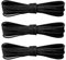 Laceter 2 Pares de Cordones Redondos Encerados 2.4mm para Zapatos de Vestir - Para Derbies, Botines, Mocasines - Acabado Elegante - Alta Durabilidad - Fabricado en España - Negro, 60 cm