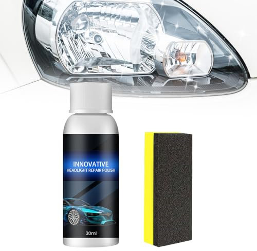 Reparatur Flüssigkeit für Autoscheinwerfer, 2024 Neuest Scheinwerfer Reparatur flüssigkeit, scheinwerfer reiniger scheinwerfer bedampfen set zur Scheinwerferrestaurierung für alle Fahrzeuge (1, 20ml)