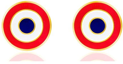 Lot de 2 Pin's Cocarde Bleu Blanc Rouge | Pins Patriotique pour Fierté Nationale | Accessoire Mode Drapeau Français | Épinglette Solidarité Patriote France | Broche Costume Homme