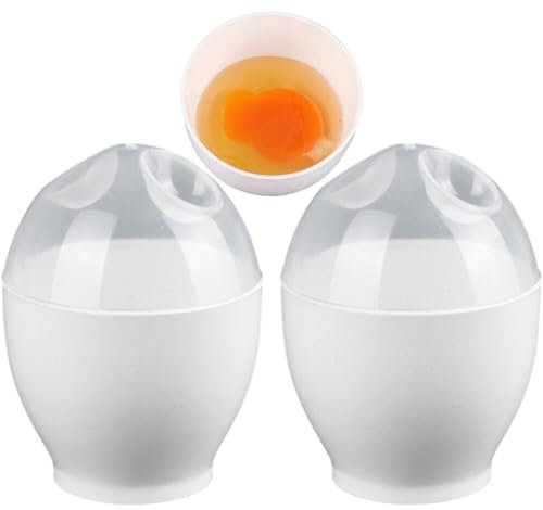 Egg Poachers Microwave Egg Cooker for Boiled Eggs Quick Poached Eggs Maker Poacher Cups Easy Boil Small Egg Boiler Cup for Breakfast Kitchen Restaurant