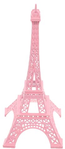 HOMOCONO Dekorative Vintage Stil Eiffelturm in Rosa Statue aus Legierung mit Einfachem Design für Restaurant und Hoteldekoration