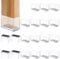 PATIKIL Chair Leg Floor Protector for Hardwood Floors, 20 Pcs Rectangle PVC Felt Fit 1.18 x 0.59 Furniture Leg Cap Furniture Feet Cover Furniture Feet Carpet Small Slider, Transparent