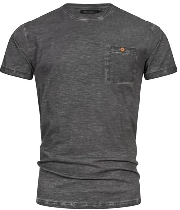 Indicode Herren INKilmon T-Shirt aus Baumwolle mit Rundhals-Ausschnitt | Klassisches Herrenshirt für warme Tage mit Rundhalsausschnitt, Herrenshirt, T-Shirt, Freizeitshirt, Sommershirt für Männer