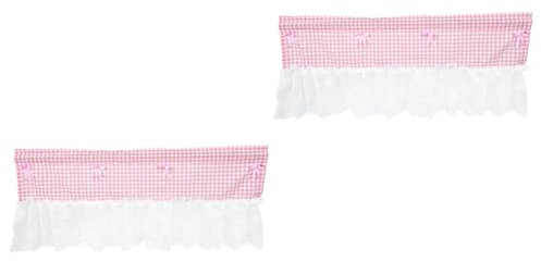 Cabilock 2stücke Fensterhängende Gardine Aus Zarter Spitze Stilvolle Kurze Vorhänge Für Küche Und Wohnzimmer Halbtransparentes Design Mit Schleifen-Details Zur Lichtfilterung Für Mehr