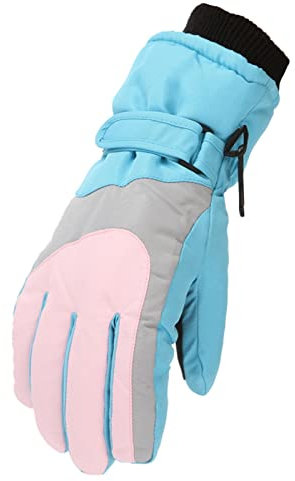 CCOOfhhc Kinderhandschuhe, wasserdichte Winddichte Arbeitshandschuhe Skifahren Handschuhe Winter Warm Fahrradhandschuhe Gloves Fleece Skihandschuhe Für 1-13 Jahre Mädchen Jungen