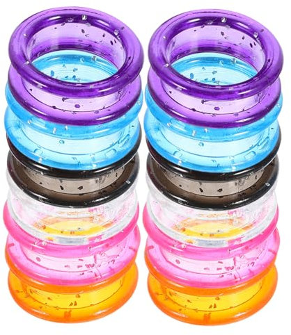 TOVINANNA 12pcs Silicone Finger Protectors for Pet Grooming Scissors Comfortable Scissor Rings for Hair Cutting Flexible and Durable Finger Rings Colors Scissor Accessories for Barbers and