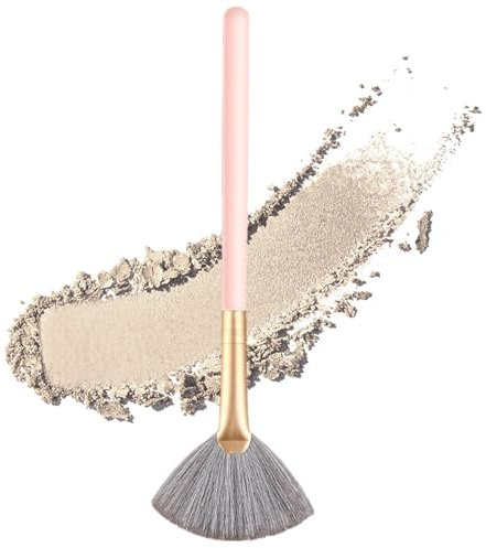 Pinceau à éventail, pinceau surligneur, éventail applicateur visage, pinceau pour surligneur, outil pour sculpter le blush, application précise pour le maquillage, pinceaux
