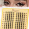 QUEWEL Cils Manga, aspect naturel, cils en grappes, moelleux, 120 pièces, captivants avec différents styles de maquillage, extensions de cils DIY, faciles à utiliser à la maison (Manga)