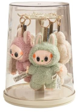 Boîte de présentation rotative pour poupée, boîte de rangement pour jouets de poupée, support de rangement transparent pour aveugles, armoire de protection anti-poussière adaptée pour les figurines