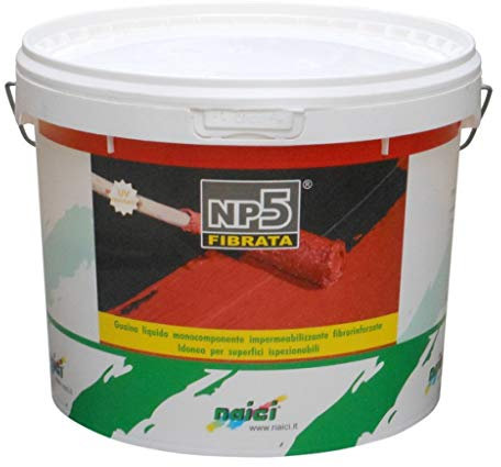 Naici Guaina Liquida per terrazzi 5 kg Rossa Impermeabilizzante NP5