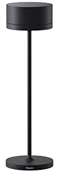 Whisper iGuzzini, lampada da tavolo LED senza fili, con batteria ricaricabile, dimmer touch, 2200K/2700K/3000K, IP65, corpo in alluminio h38cm - Col. Nero