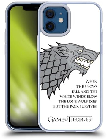 Head Case Designs Offizielle HBO Game of Thrones Weiße Winde Grafiken Gelhülle [Militärischer Schutzgrad] Kompatibel Mit Apple iPhone 12 / iPhone 12 Pro Und Kompatibel Mit MagSafe