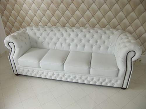 jvmoebel LEDERSOFA Chesterfield 4-SITZER England Sofa Leder GARNITUR