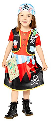 (PKT) (9910170) Child Girls Peppa Pig Pirate Dress Costume (2-3yr)