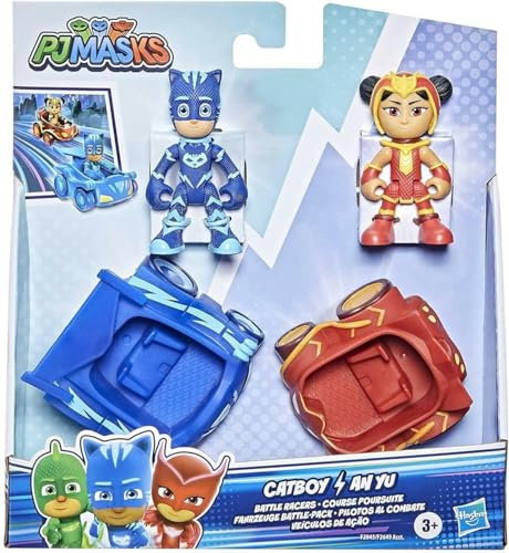 PJ Masks Catboy vs An Yu Fahrzeuge Battle-Pack Vorschulspielzeug, Fahrzeug und Action-Figurenset für Kinder ab 3 Jahren