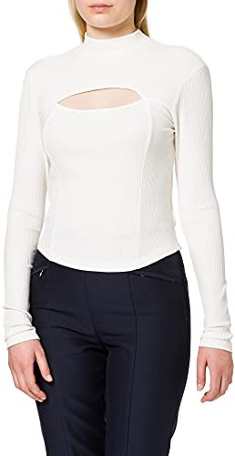 NA-KD Cut out Chest Detail Top Camisa, Marfil, S para Mujer