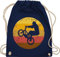 Shirtracer Turnbeutel Rucksack - Fahrrad Bekleidung - Radsport Geschenk BMX Fahrer Geschenk Radfahrer I - Unisize - Navy Blau - geschenke für fahrradfans kinderturnbeutel radfahren rad juterucksäcke