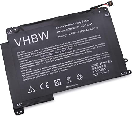 vhbw Akku kompatibel mit Lenovo ThinkPad Yoga 460 20G0, P40, P40 (20GQ) Notebook (4200mAh, 11,4V, Li-Polymer)