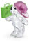 Swarovski Kris Bear Partyfigur 90er Jahre, Bunte Kristalle, Teil Kris Bear Kollektion