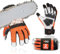 Vgo... 2 Paare EN381-7, Klass 1, 20 m/s, Kettensägeschutzhandschuhe, Schnittschutz, hohe Anti-Schneidenferigkeit, aus Ziegenleder und PVC (GA8912)