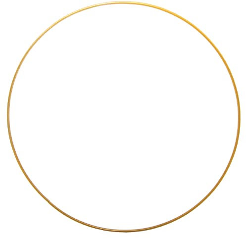 Blümelhuber Metallringe zum Basteln Deko Hochzeit - Ringe Gold Deko Frühling Pflanzen Deko Trockenblumen Kranz Rohling (35 cm)