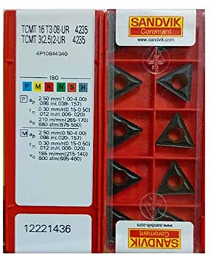 Sandvik Coromant 100% Original TCMT TCMT16 TCMT16T308 UR 4235 TCMT 16 T3 08-UR 4235 Medium Finishing Hartmetall Dreheinsätze Drehwerkzeuge