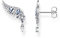 Thomas Sabo Damen Ohrstecker Phönix-Flügel in der Farbe Silber aus 925 Sterlingsilber mit blauem Zirkonia, Größe: 16x23mm, H2247-644-1