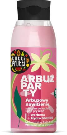 TUTTI FRUTTI Feuchtigkeitsspendende Bade- und Duschmilch Wassermelone und Verbena + Hydro Shot B5 400ml