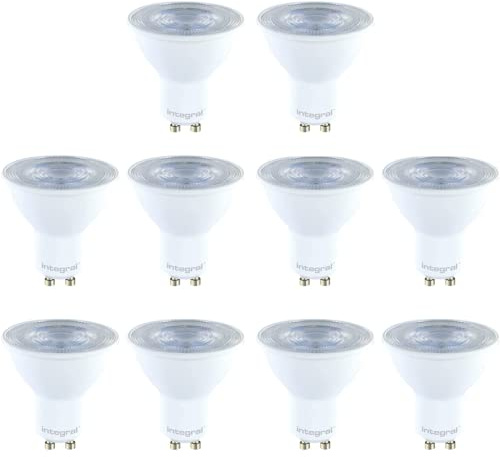 Integral LED 3.6W LED GU10 Lamps Bulbs PAR16 Non-Dimmable Indoor Lighting: 10 Packs (4000K / Cool White)