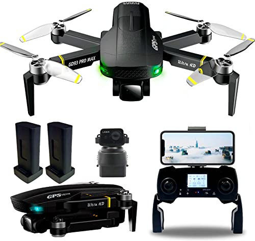Pro Max GPS Drone with 6K UHD Camera for Adult Beginners and Kids Toys, Quadcopterr, long flight time, Auto Hover, Auto Return Home with Carrying Case (2 battery)