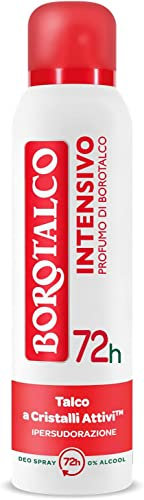12x Borotalco Intensivo deo Deodorant-Spray, Formel ohne Alkohol und mit aktivem Crystal Talk, Talkumpuderduft, 72h Wirkungsdauer 150 ml + Italian Gourmet Polpa 400g