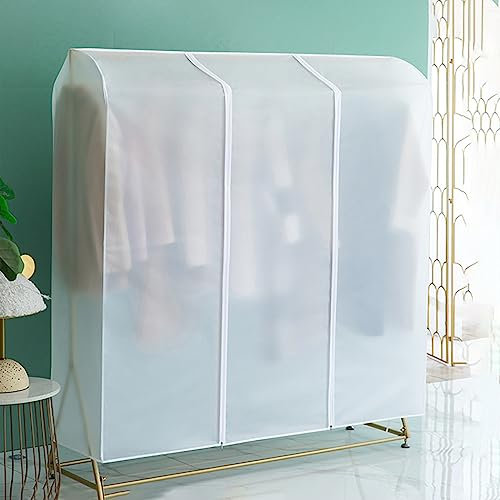 Housse Portant Vetement, Grand Sac à Poussière Suspendu Translucide, Housses de Vêtements Fermeture Éclair, pour Manteaux Costumes Robes