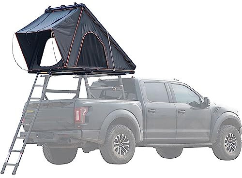 FLEAGE Aluminium-Dreiecksschalen-Camping, Hartschalen-Abdeckung, Auto-Dachzelt, 5,1 cm Dicke Matratze, Campingzelt-Hartschale mit Riegel, für Camping, Outdoor-Reisen