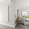 Skybathroom | 1600x408mm Vertical White Flat Single Panel Slim Tall Upright Central Heating radiator