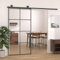 BaraSh Schiebetür GlastüRen Schwarz 102,5x205 cm ESG Glas und Aluminium GlastüR Mit Zarge