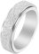 Whoiy Ringe Hochzeit Unisex Gravur, Edelstahl Sandstrahl Glitzer Ring 6MM Fidget Spinner Anti Angst Ringe Silberring Ausgefallene Trauringe Größe 54 (17.2)