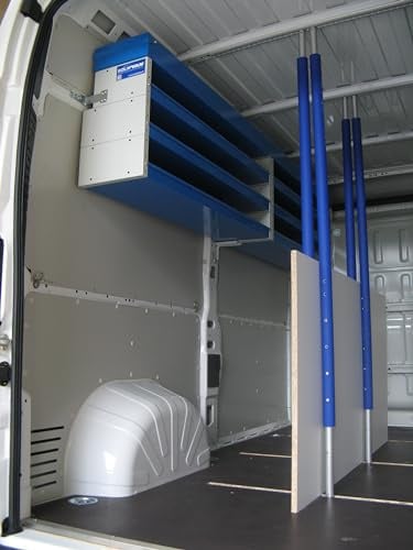 Equipvan Solutions d'agencements de vehicules Komplett kit med 4 teleskopiska säkringsstänger med skenor