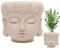 Tedious Pot de tête de Bouddha | Pot de jardinière succulente Bouddha | Pot de de Fleur de tête réutilisable, jardinière de tête de Jardin pour Cactus et Petites s en Pot