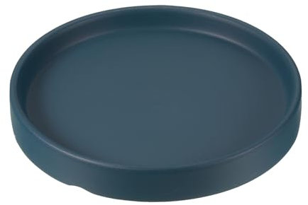 PATIKIL Soucoupe pour Pot de Fleurs de 5 Pouces, en Céramique, Ronde, pour Usage Intérieur et Extérieur, Bleu Foncé
