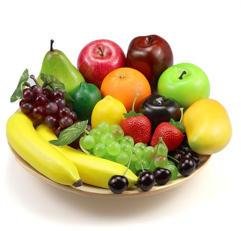 Confezione Da 20 Pezzi Di Frutta Finta, Frutta Artificiale Per La Decorazione Della Festa, Frutta Finta Realistica Per La Decorazione Della Tavola E Della Cucina, Frutta Finta Realistica, Mela, Banana