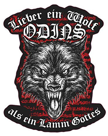 SONS OF ODIN Aufkleber Wetterfest aussen Lieber EIN Wolf Odins Wikinger Motive sprüche