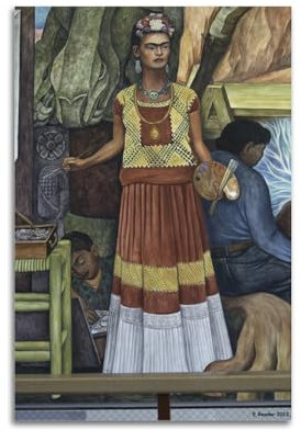 Diego Rivera (Frida) Künstler-Poster, Leinwandkunst und Wandkunst, Bilddruck, moderne Familienschlafzimmer-Dekoration, 50 x 75 cm