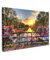 MuchoWow© Quadri Moderni Camera Da Letto 120x80 cm Foto Quadro Con Cornice Decorazioni Parete Soggiorno Stampa Su Tela Moderna Casa Salotto PosterAmsterdam - Tramonto - Ciclismo - Fiori - Canale