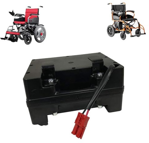 HJGHY Batterie montée à l'arrière pour Fauteuil Roulant électrique 24V 20Ah 25Ah 30Ah Batterie au Lithium-ION Rechargeable 24V Batterie de Remplacement au Plomb Portable,24v,20Ah
