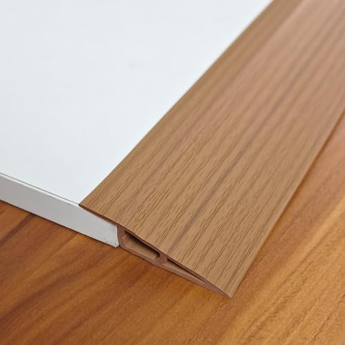 Übergangsstreifen für selbstklebende Böden, Schwellenrampe aus PVC, Höhenverstellprofil, Endprofil, für Höhenunterschied von 14-16 mm (Laminat, Parkett, Fliesenkanten)