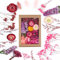 JULBEAR Getrocknete Blumen, Trockenblumen zum Basteln Klein Trockenblumen Deko Rosa Trockenblumen mit Papierbox Dried Flowers für Heimwerken Harz Scrapbooking Karten Heimdekoration